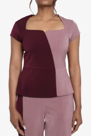 Skewed Square Neck Top